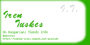iren tuskes business card