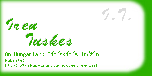 iren tuskes business card